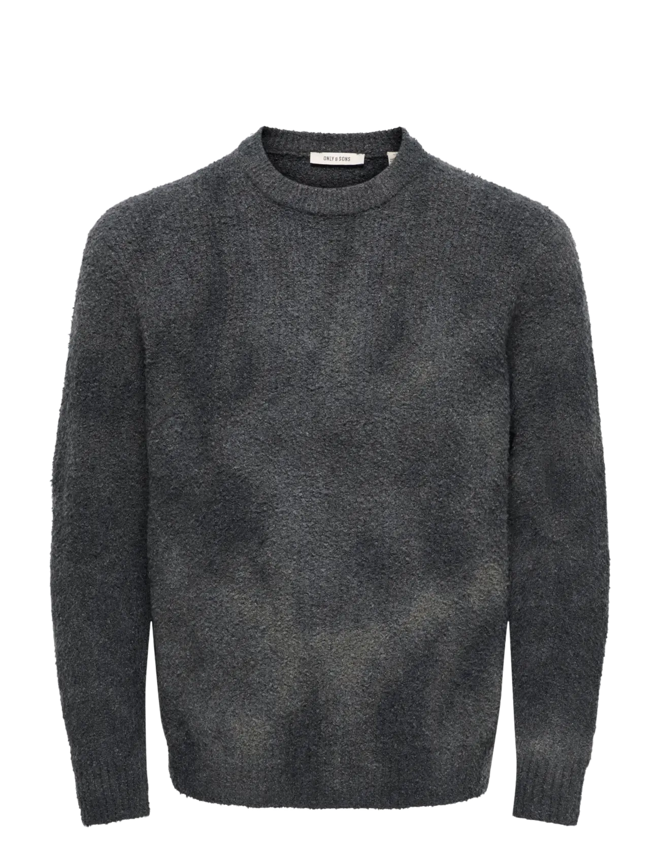 ONLY & SONS ONSDALE RLX LS TIE DYE KNIT - Rundhalsad - BELUGA / grey