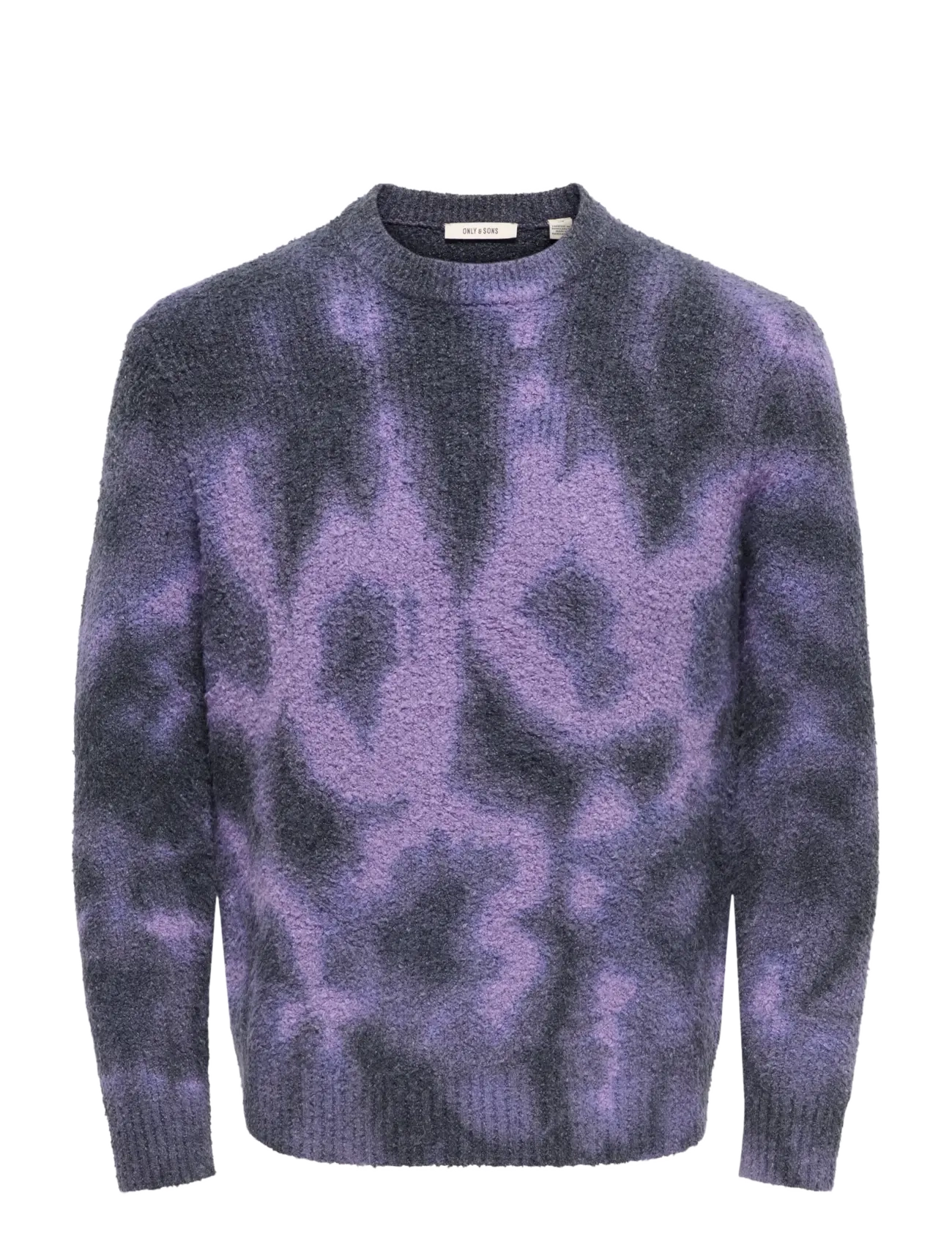 ONLY & SONS ONSDALE RLX LS TIE DYE KNIT - Rundhalsad - PURPLE HAZE / purple