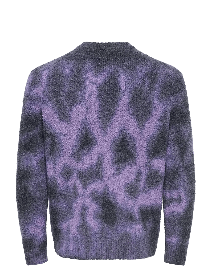 ONLY & SONS - ONSDALE RLX LS TIE DYE KNIT - Ümara kaelusega - purple haze - 1