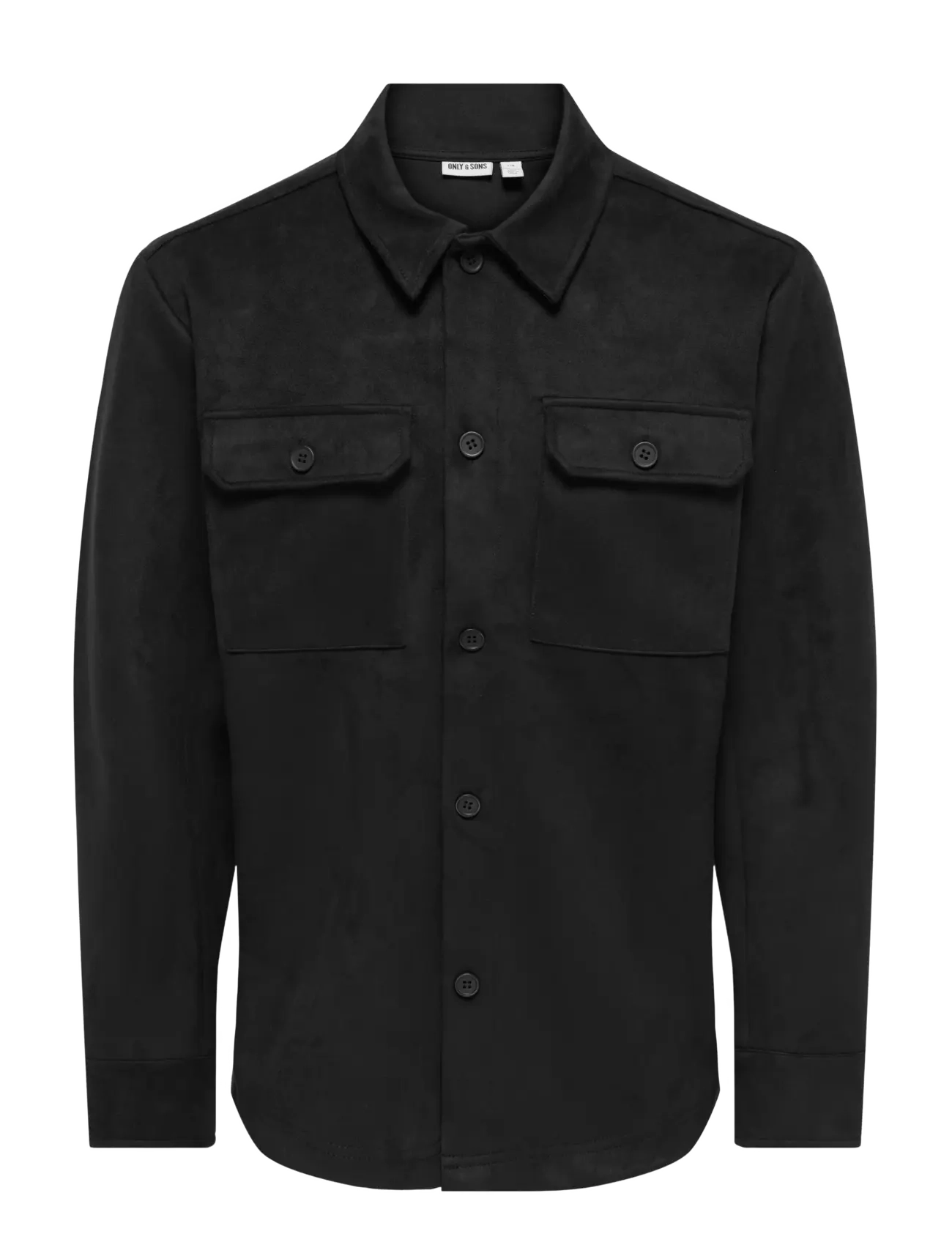 ONLY & SONS ONSNATE KODYL FAUX  SUEDE OVRSHRT FRML - ONLY & SONS - BLACK / black