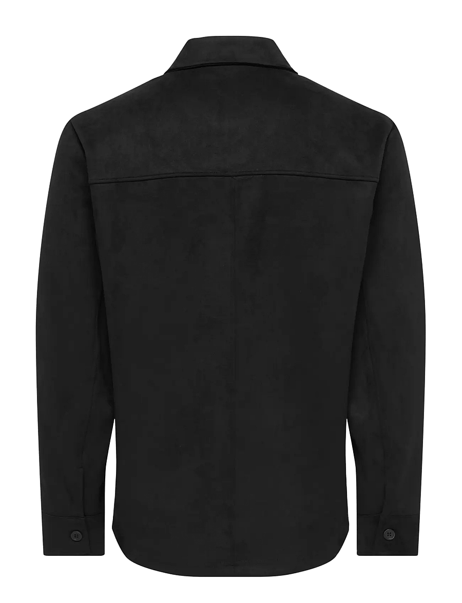 ONLY & SONS - ONSNATE KODYL FAUX SUEDE OVRSHRT FRML - kollektioner - black - 1