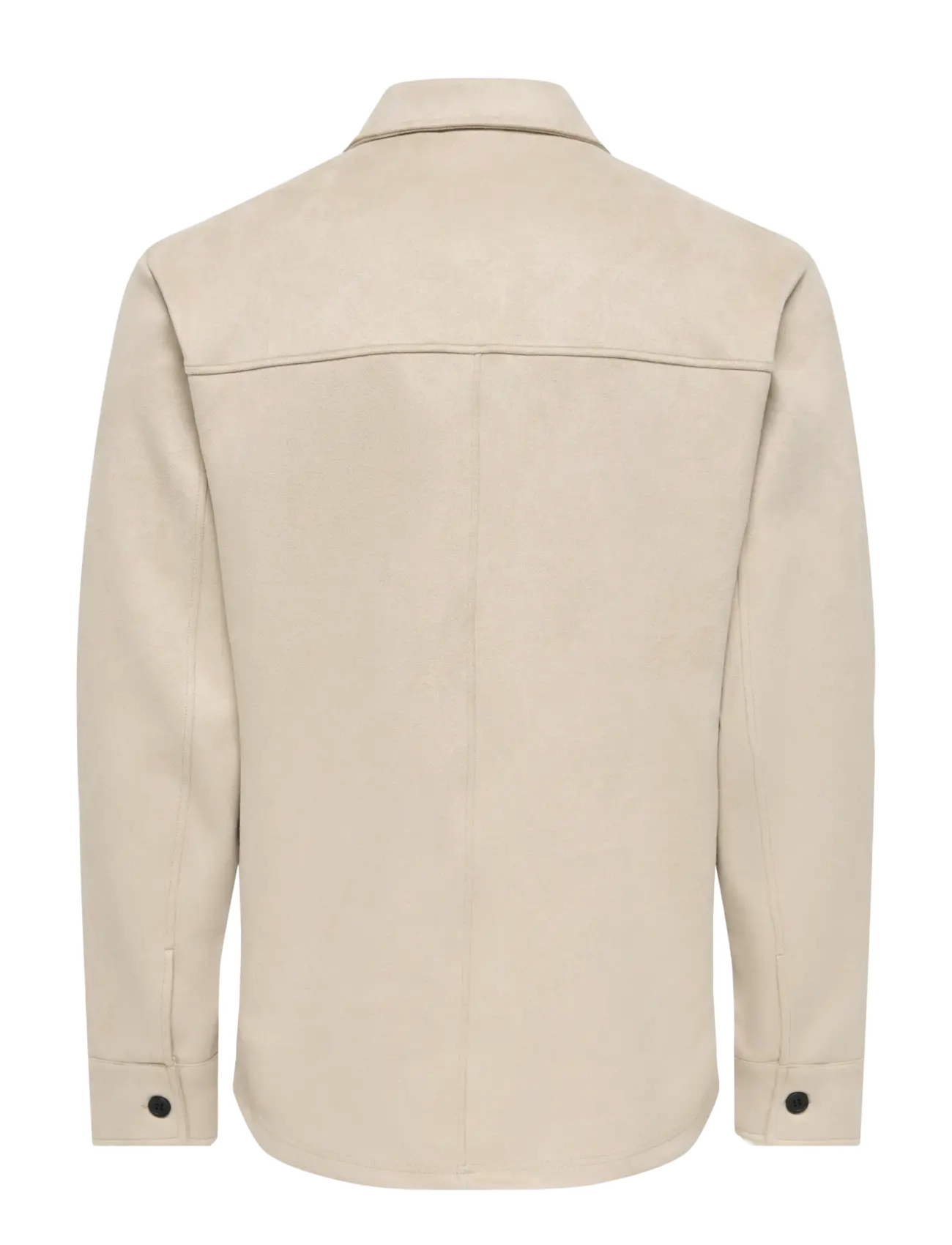 ONLY & SONS - ONSNATE KODYL FAUX  SUEDE OVRSHRT FRML - kollektioner - silver lining - 2