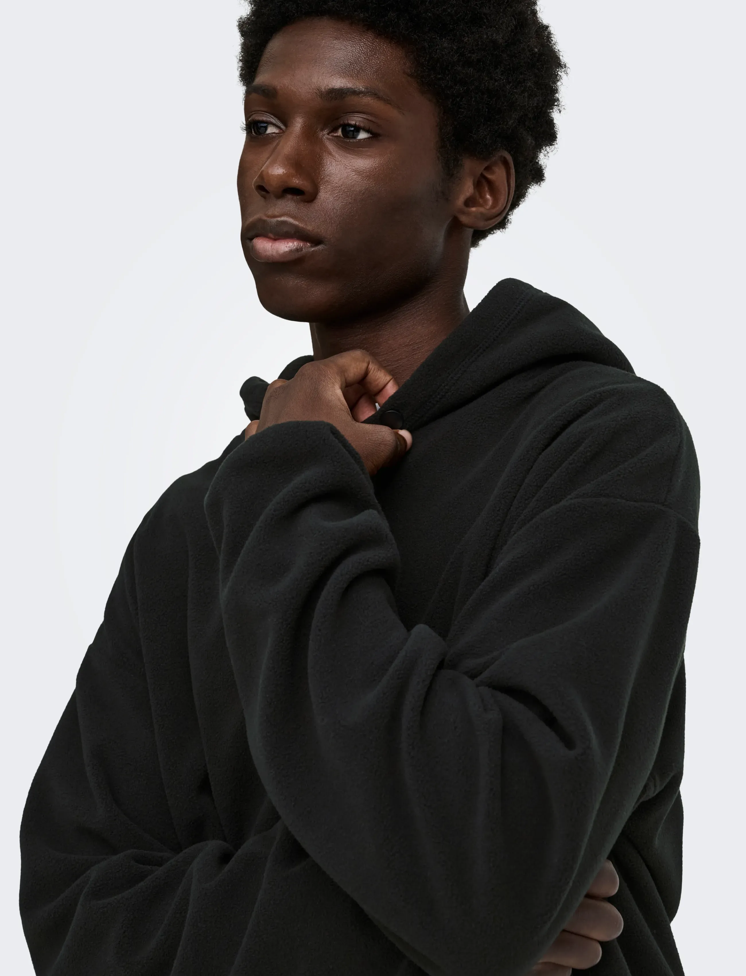 ONLY & SONS - ONSHUNTER RLX LS FLEECE HOODIE - teddy-pusad - black - 5