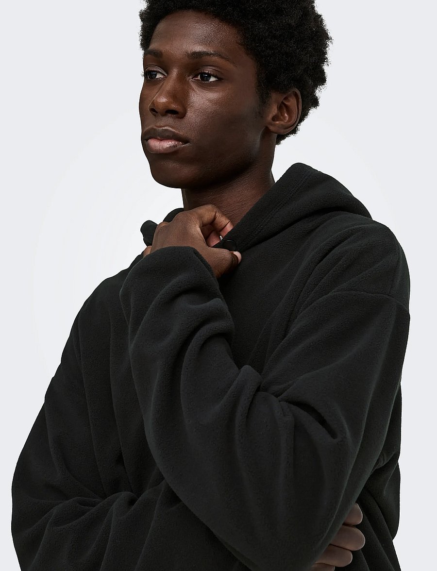 ONLY & SONS - ONSHUNTER RLX LS FLEECE HOODIE - teddy-pusad - black - 5