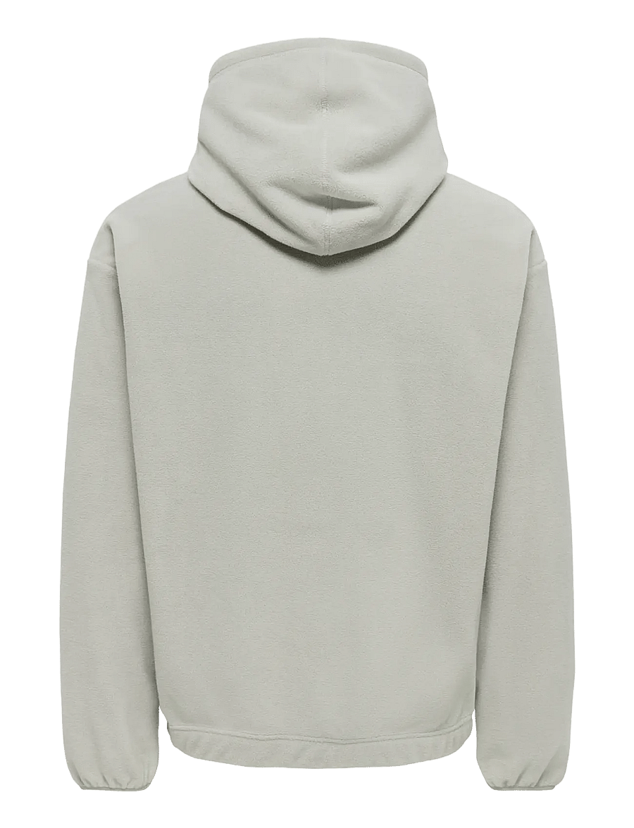ONLY & SONS - ONSHUNTER RLX LS FLEECE HOODIE - teddy-pusad - ghost gray - 2