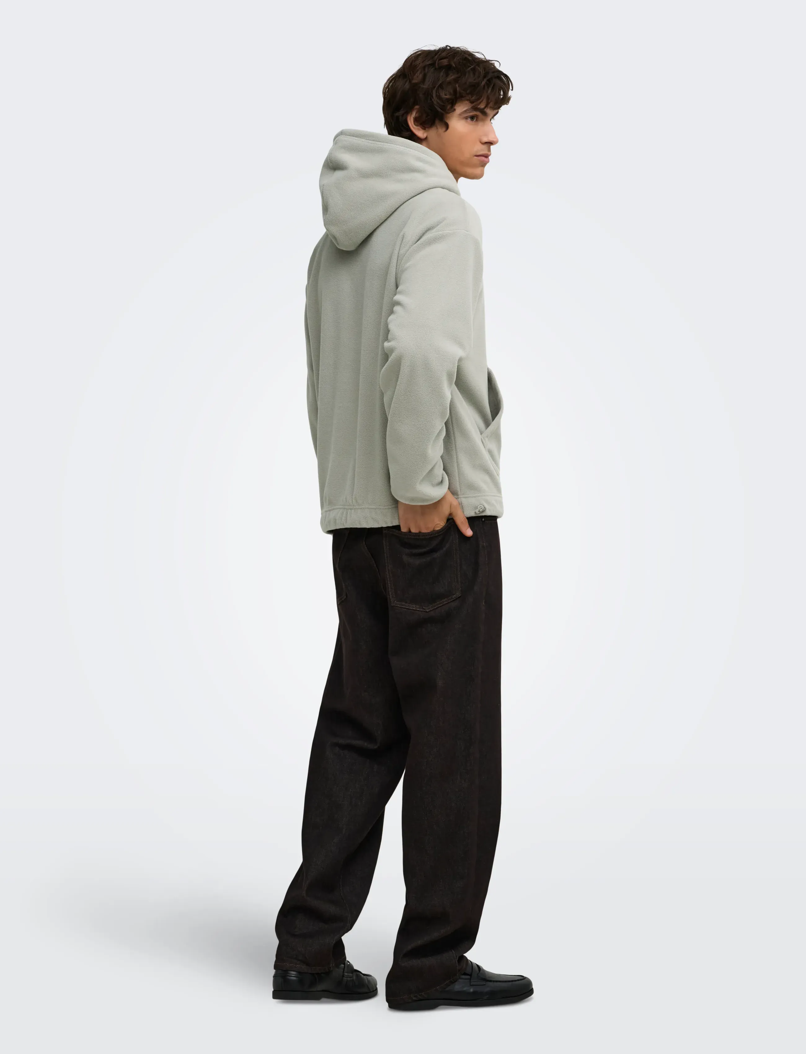 ONLY & SONS Onshunter Rlx Ls Fleece Hoodie herr – bild 2