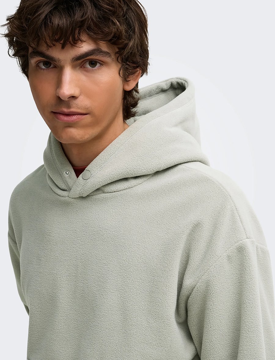 ONLY & SONS - ONSHUNTER RLX LS FLEECE HOODIE - teddy-pusad - ghost gray - 5