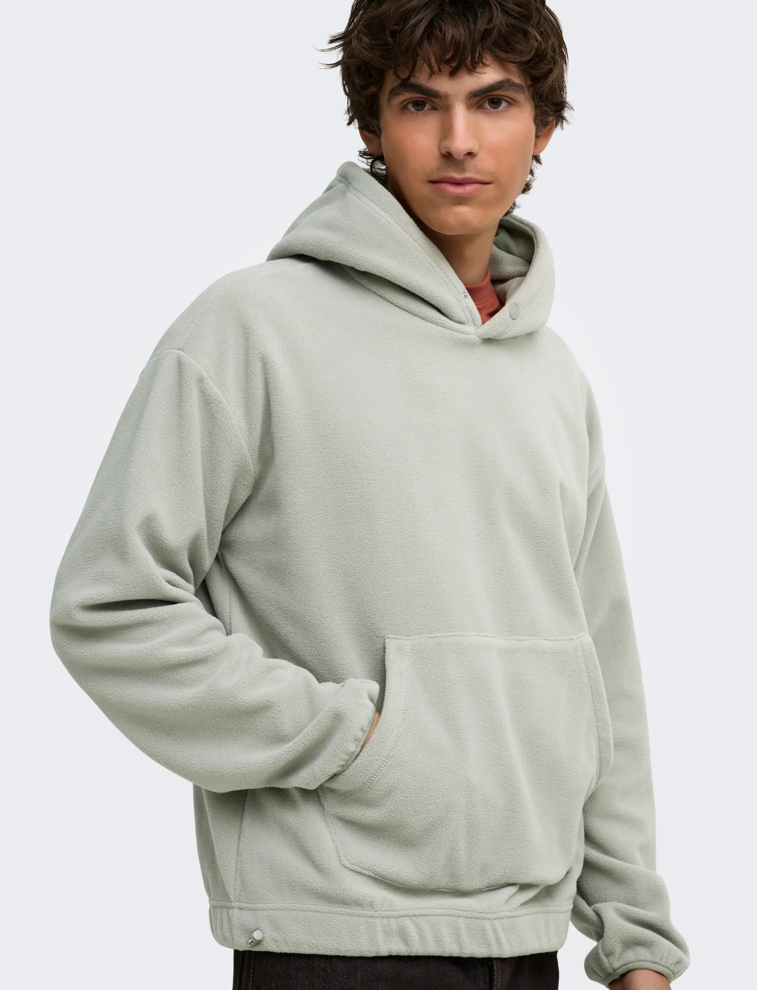 ONLY & SONS Onshunter Rlx Ls Fleece Hoodie herr – bild 6