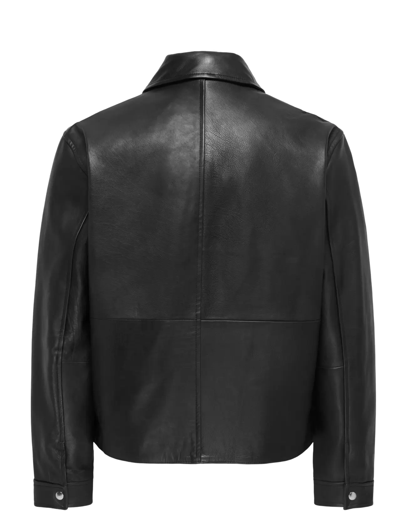 ONLY & SONS - ONSANDY LEATHER JACKET OTW - efterårsjakker - black - 1