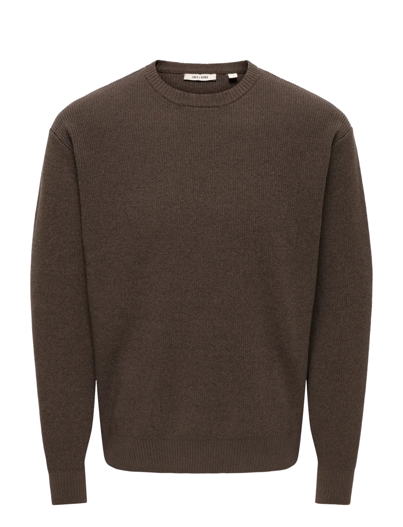 ONLY & SONS ONSRODGER RLX CREW NECK KNIT - ONLY & SONS - CHOCOLATE BROWN / brown