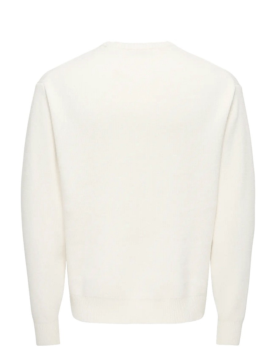 ONLY & SONS - ONSRODGER RLX CREW NECK KNIT - rundhals - cloud dancer - 2