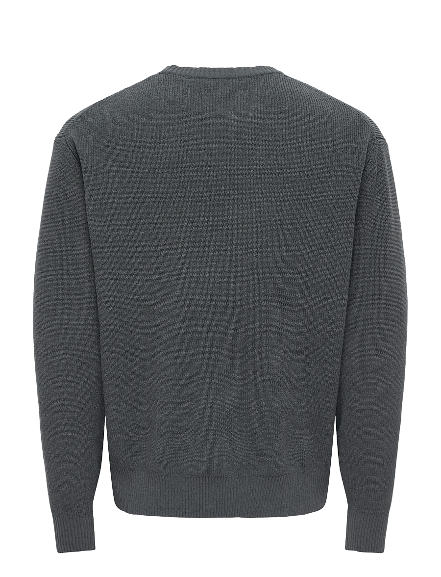ONLY & SONS - ONSRODGER RLX CREW NECK KNIT - rundhals - grey pinstripe - 2