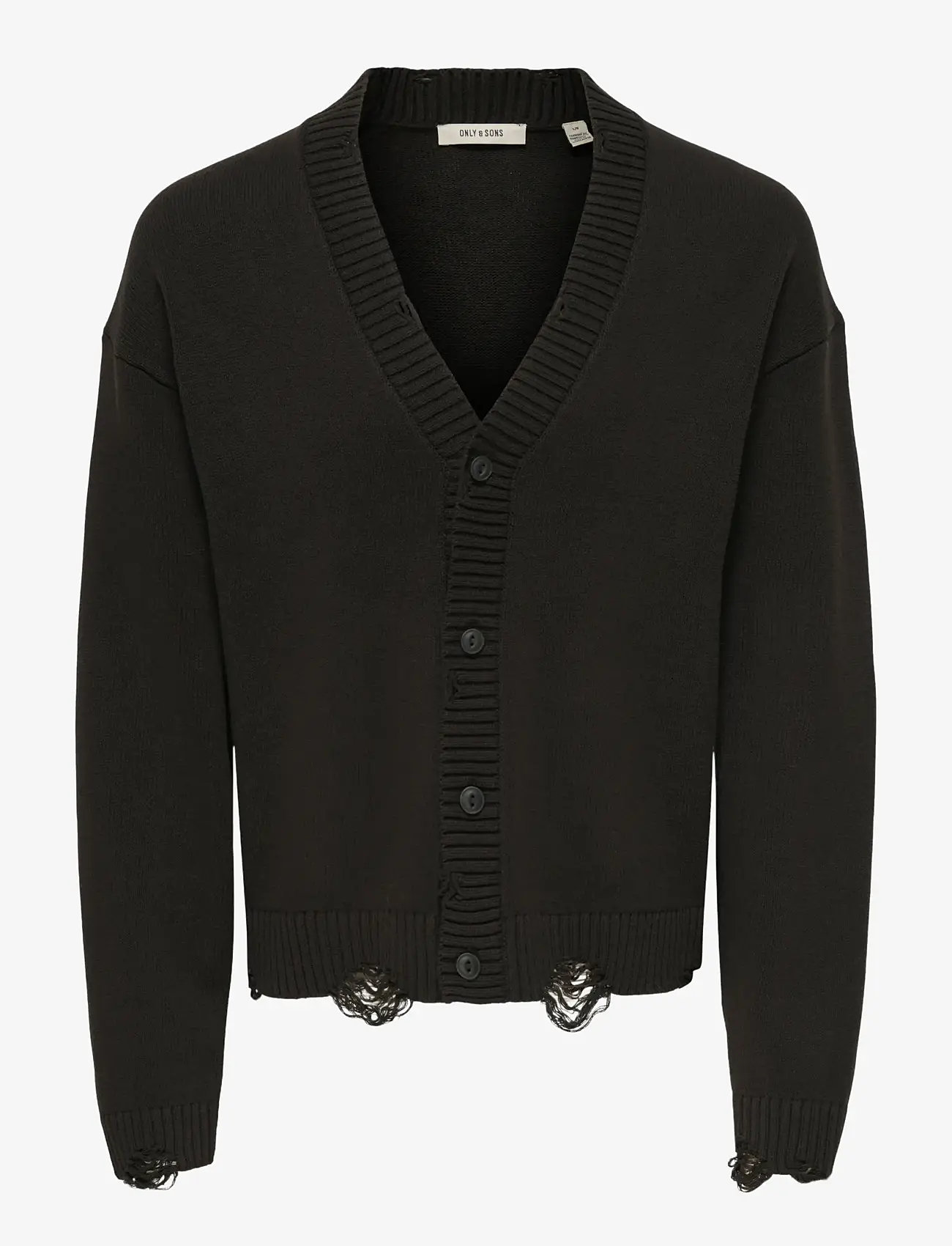 ONLY & SONS - ONSTUNE DS CROP CARDIGAN KNIT - cardigans - coffee bean - 0