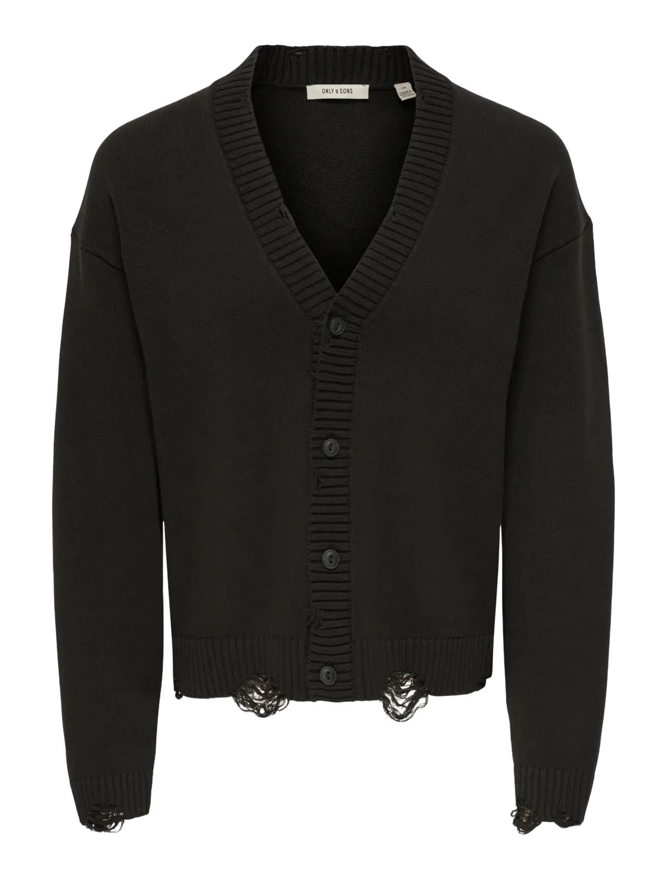 ONLY & SONS ONSTUNE DS CROP CARDIGAN KNIT - Cardigans - COFFEE BEAN / brown