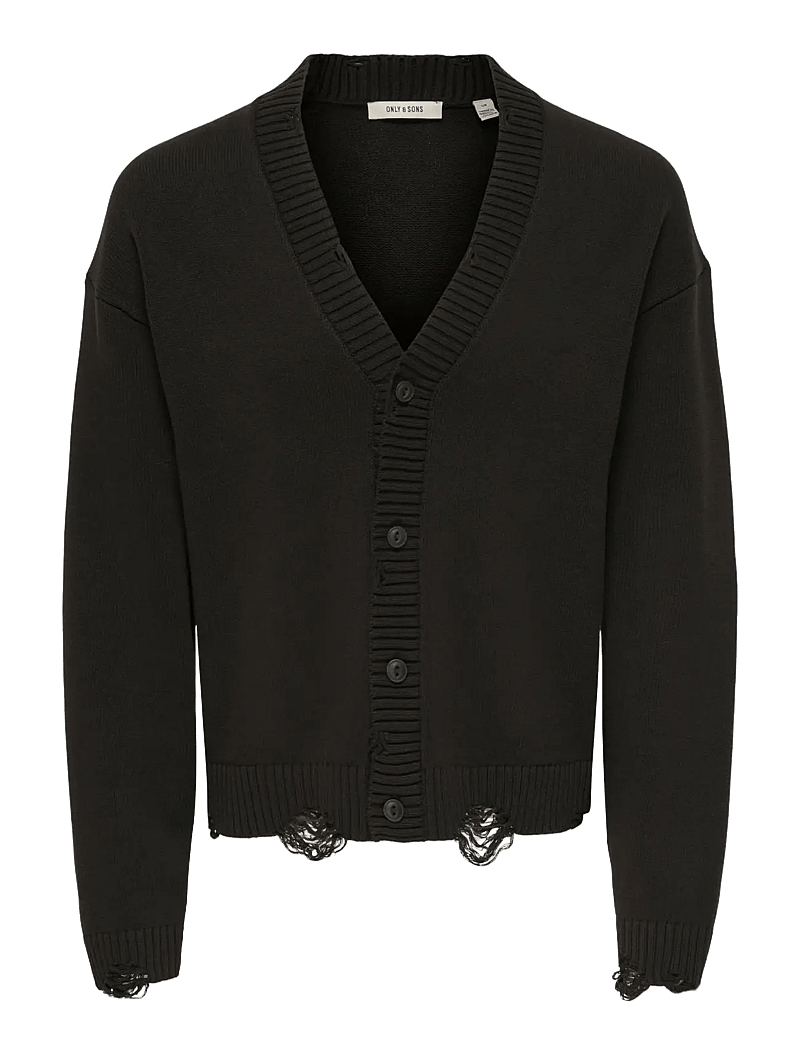 ONLY & SONS - ONSTUNE DS CROP CARDIGAN KNIT - cardigans - coffee bean - 0