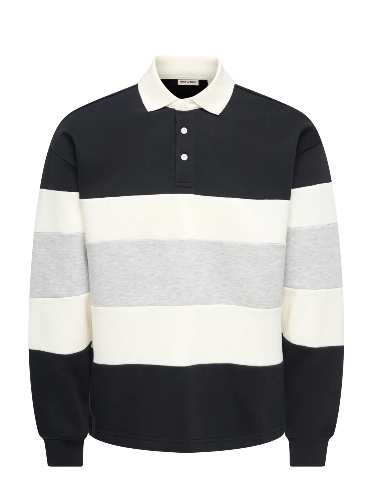 ONLY & SONS - ONSBENEDICT LS RUBGY RLX SWEAT POLO - black - 1