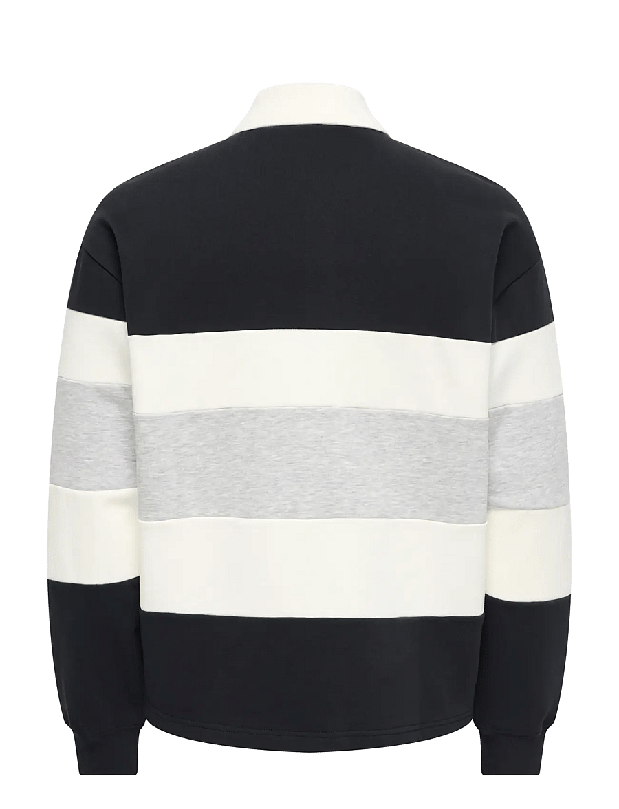 ONLY & SONS - ONSBENEDICT LS RUBGY RLX SWEAT POLO - black - 2