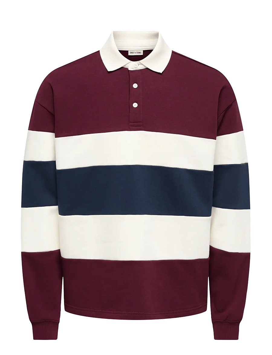 ONLY & SONS - ONSBENEDICT LS RUBGY RLX SWEAT POLO - port royale - 1