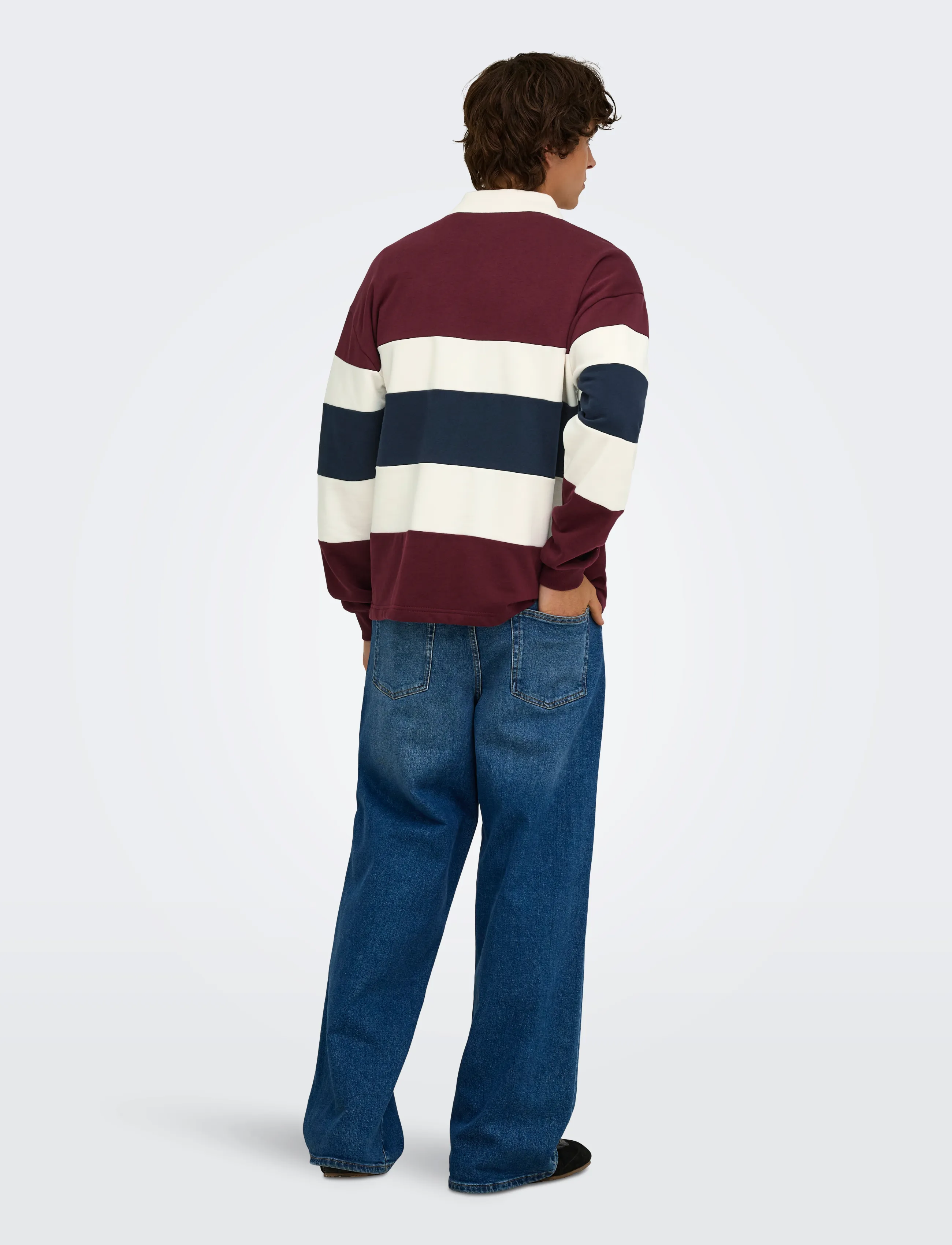 ONLY & SONS - ONSBENEDICT LS RUBGY RLX SWEAT POLO - port royale - 3