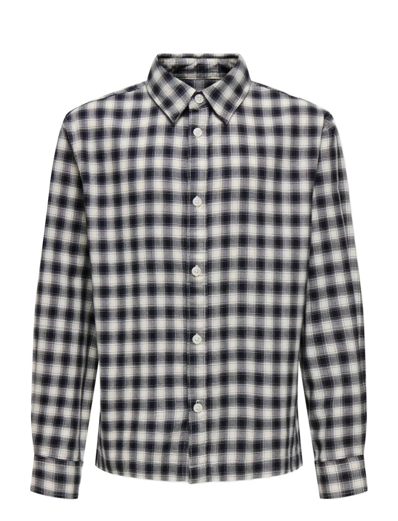 ONLY & SONS OSJKOSTA LS SMALL CHECK REG SHIRT - Teens 140-176 - DARK NAVY / navy