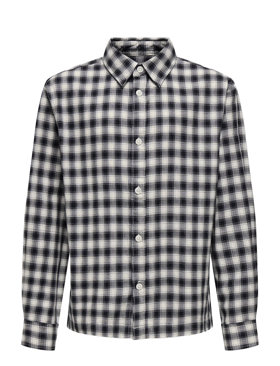ONLY & SONS - OSJKOSTA LS SMALL CHECK REG SHIRT - dark navy - 0