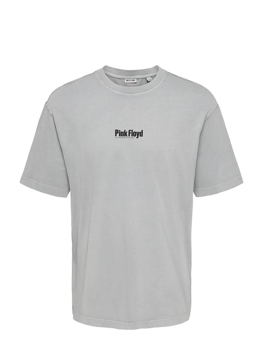 ONLY & SONS - ONSPINK FLOYD LIFE RLX SS WASHED LIC TEE - ultimate grey - 0