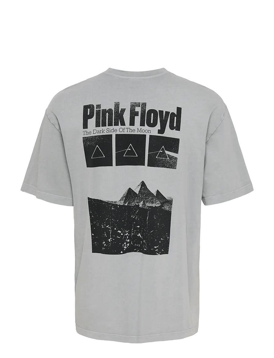 ONLY & SONS - ONSPINK FLOYD LIFE RLX SS WASHED LIC TEE - ultimate grey - 1