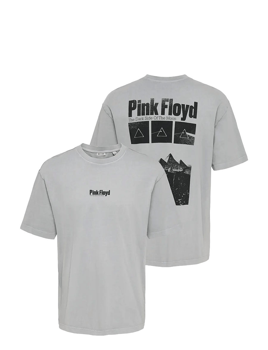 ONLY & SONS - ONSPINK FLOYD LIFE RLX SS WASHED LIC TEE - ultimate grey - 2