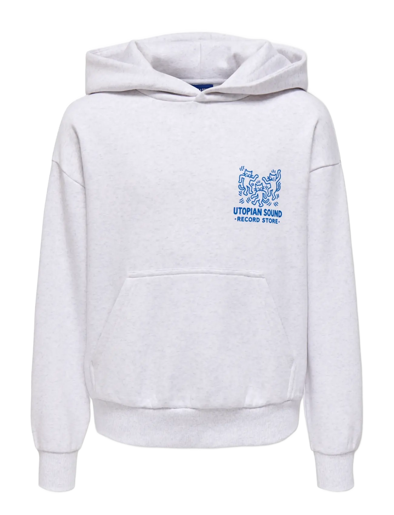 ONLY & SONS OSJCERES RLX WORLD WIDE LS HOODIE - Överdelar - SUPER LIGHT GREY MELANGE / grey