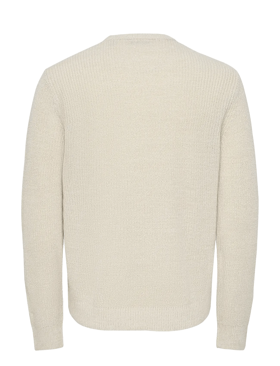 ONLY & SONS - ONSJONAS REG CREW NECK KNIT - round necks - egret - 2
