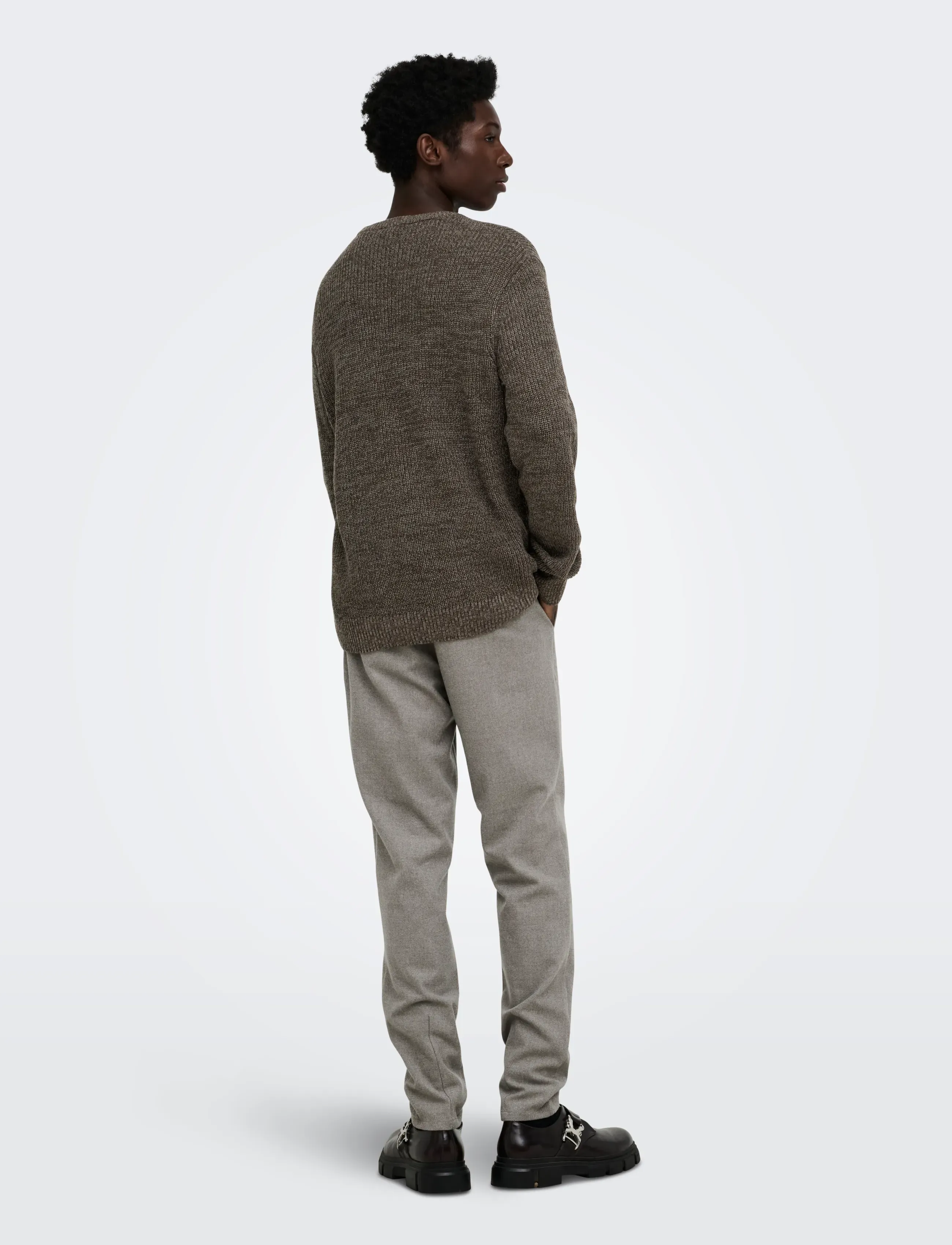 ONLY & SONS - ONSJONAS REG CREW NECK KNIT - round necks - falcon - 3