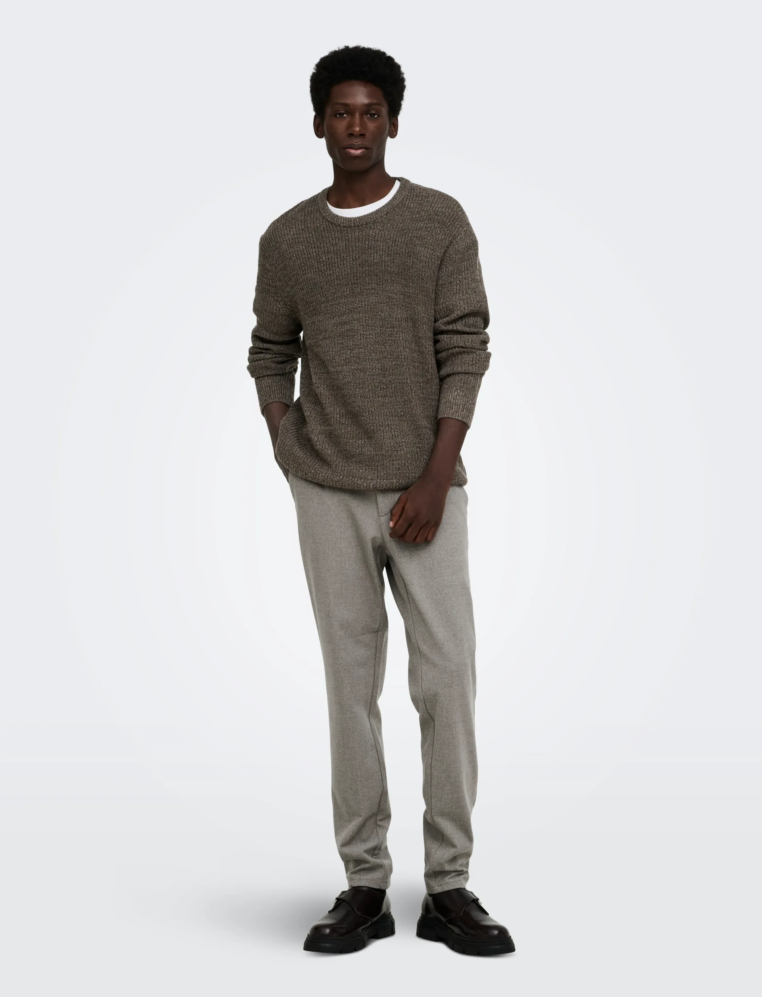 ONLY & SONS Onsjonas Reg Crew Neck Knit stickade tröjor herr – bild 3
