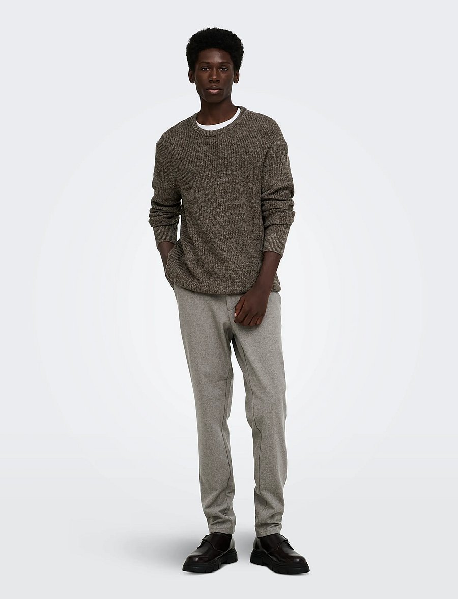 ONLY & SONS - ONSJONAS REG CREW NECK KNIT - round necks - falcon - 4