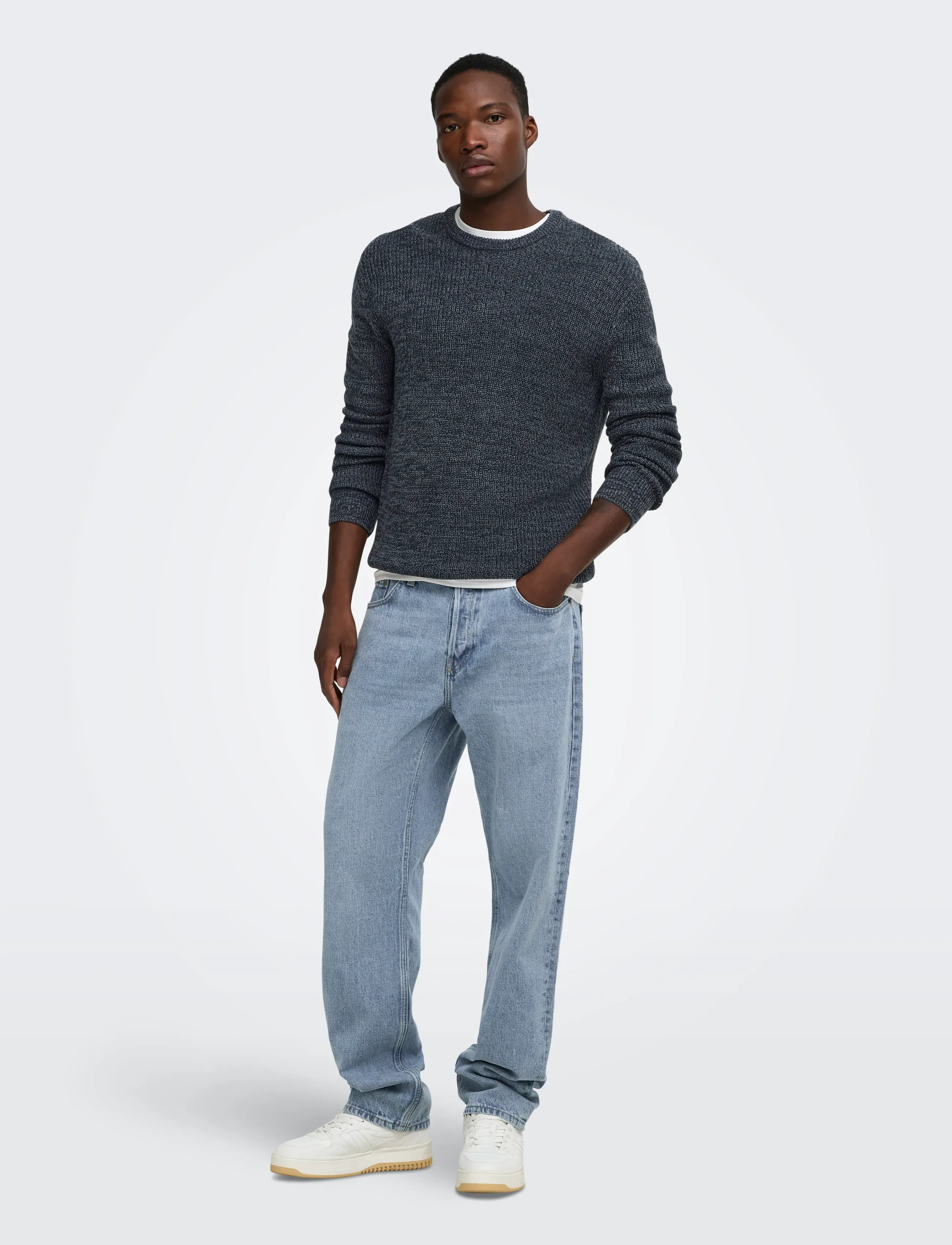 ONLY & SONS Onsjonas Reg Crew Neck Knit stickade tröjor herr – bild 9