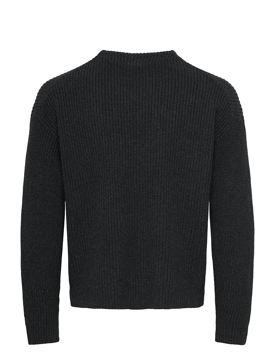 ONLY & SONS - ONSHUGO CROP LS CARDIGAN KNIT - strickjacken - jet black - 1