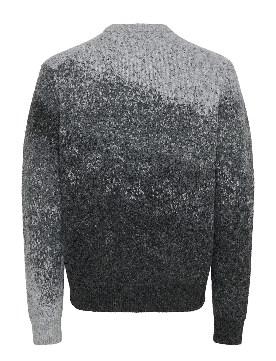 ONLY & SONS - ONSOSCAR RLX CREW NECK KNIT - light grey melange - 2