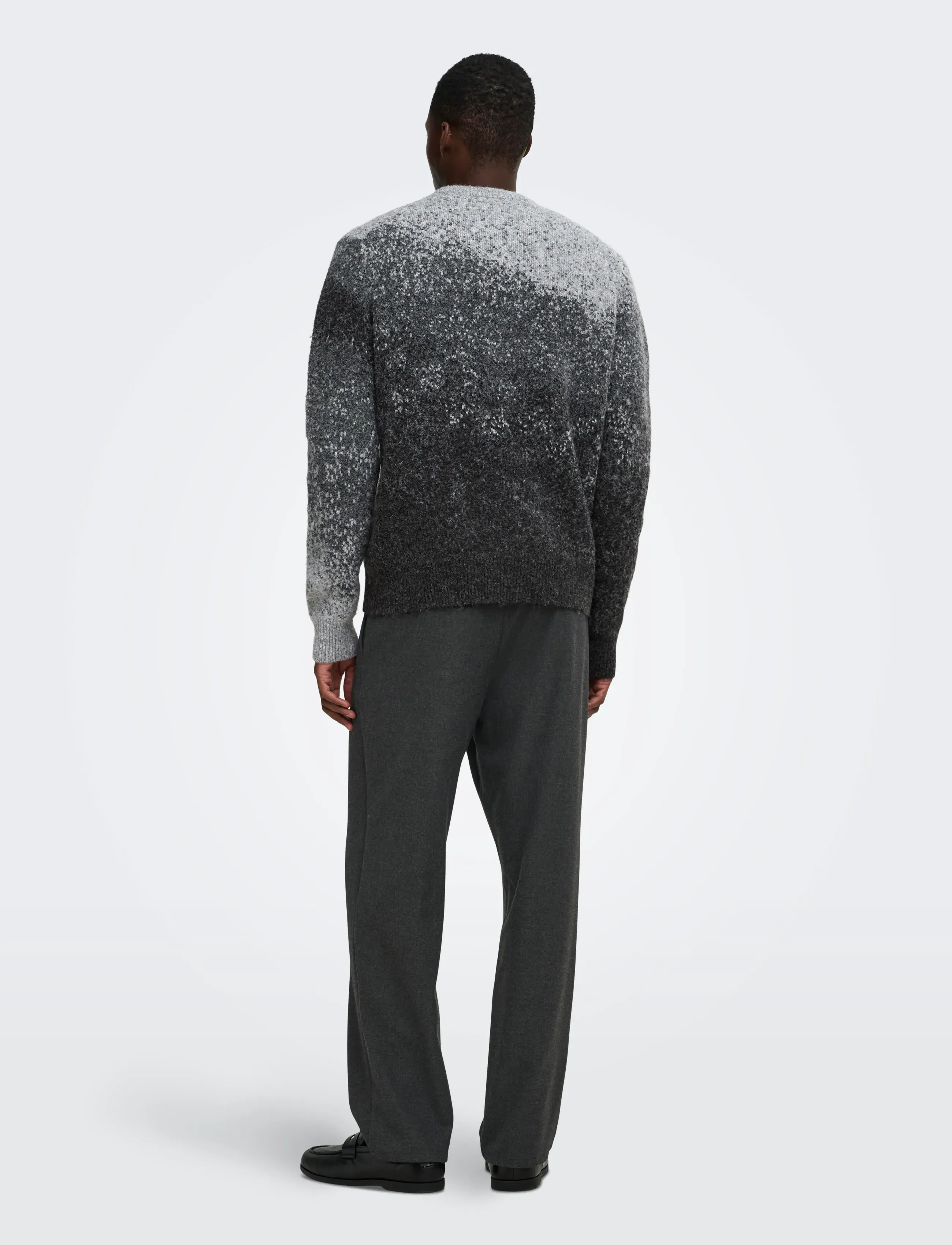 ONLY & SONS - ONSOSCAR RLX CREW NECK KNIT - light grey melange - 3