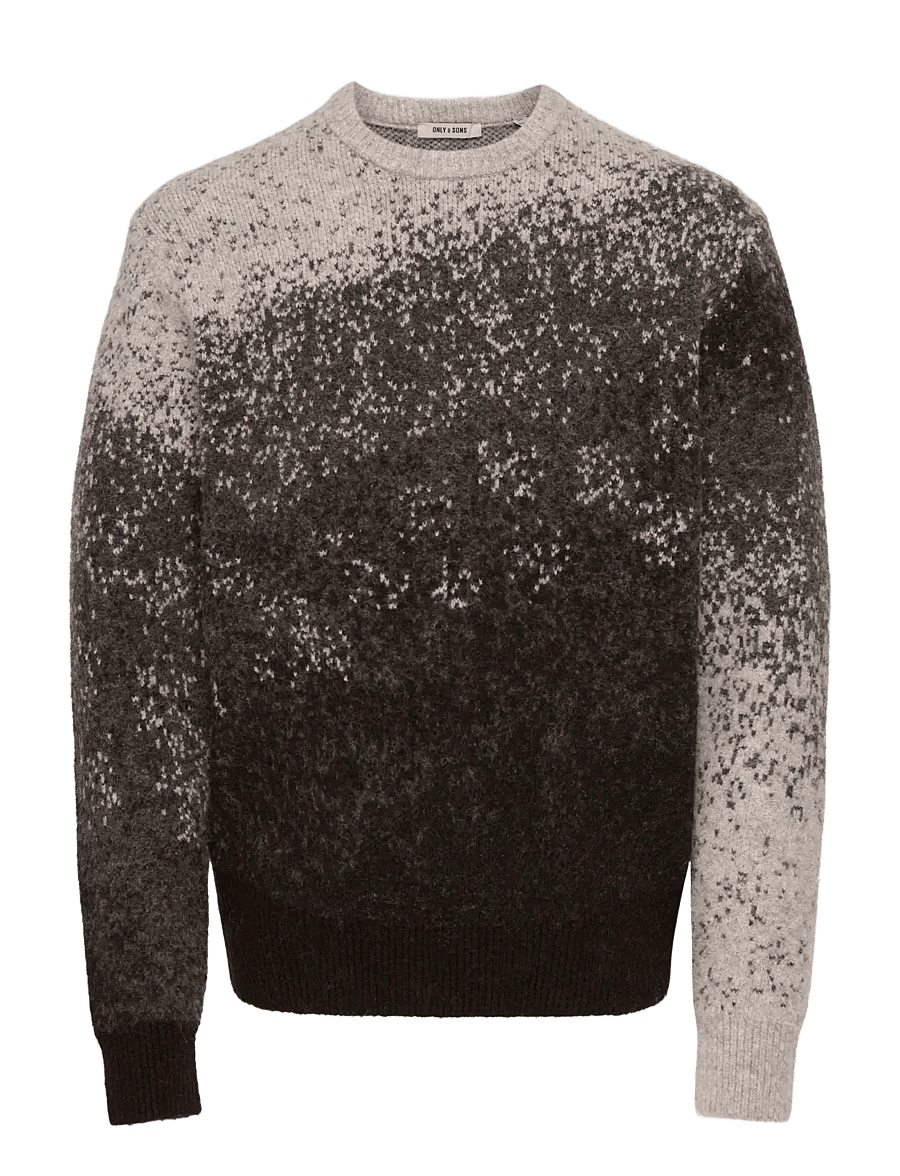 ONLY & SONS - ONSOSCAR RLX CREW NECK KNIT - silver lining - 0