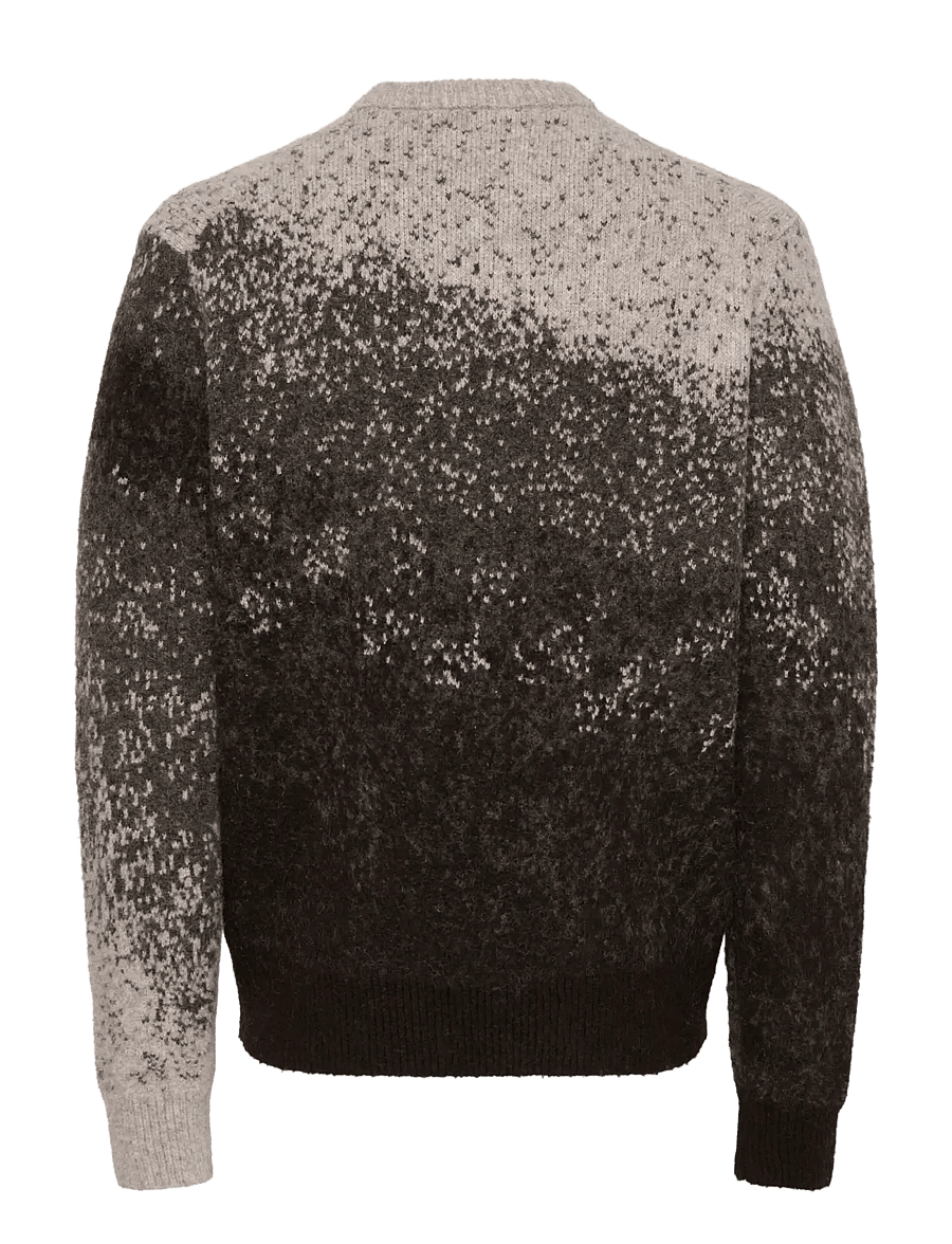 ONLY & SONS - ONSOSCAR RLX CREW NECK KNIT - silver lining - 1