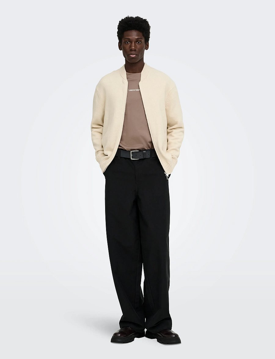 ONLY & SONS - ONSJAMES RLX CARDIGN KNIT - strickjacken - oatmeal - 4