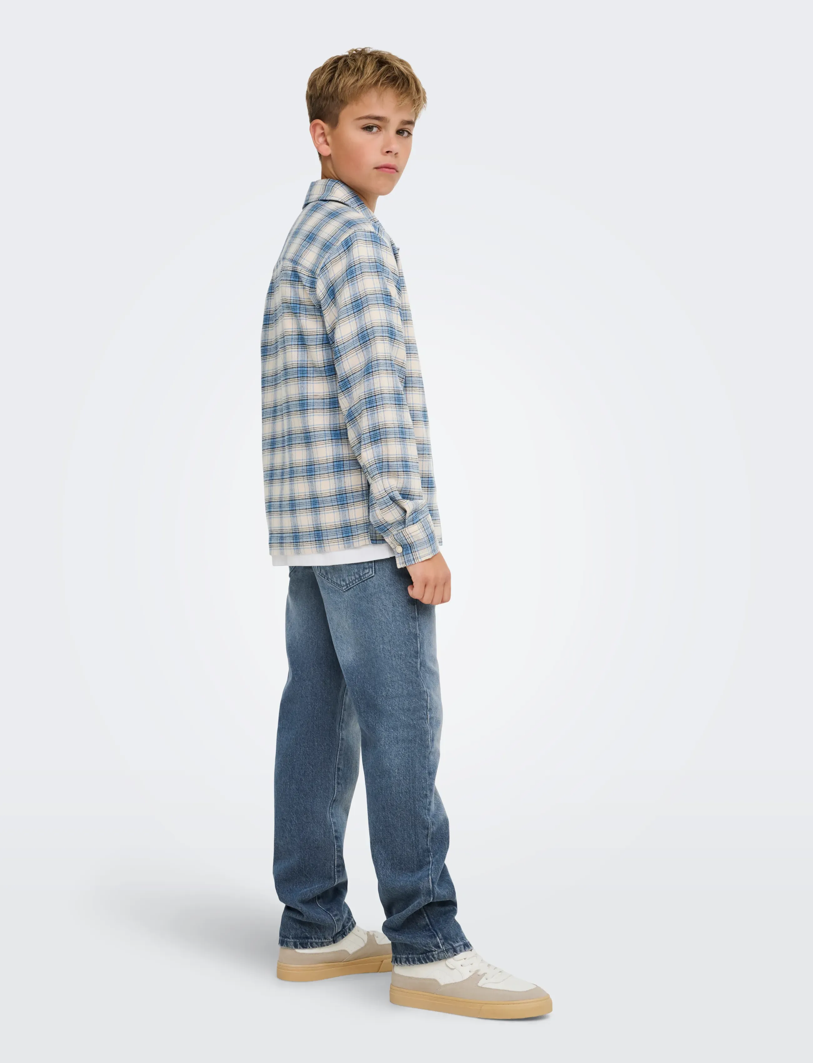 ONLY & SONS - OSJHALE FLANNEL CHECK SHIRT RLX - langärmlige hemden - bluefin - 3