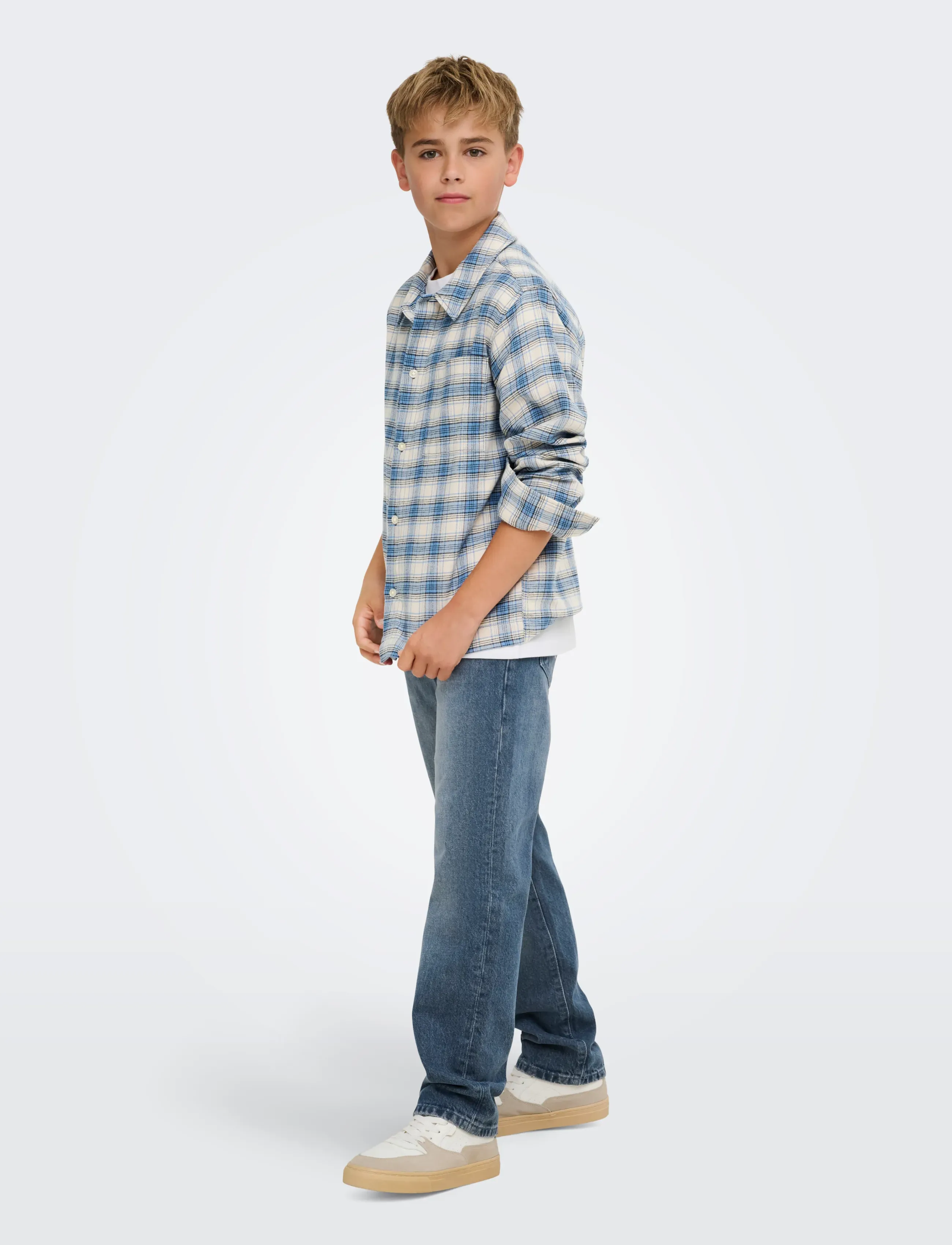 ONLY & SONS - OSJHALE FLANNEL CHECK SHIRT RLX - langärmlige hemden - bluefin - 4