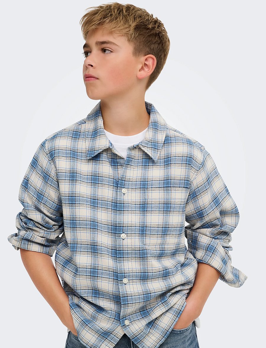 ONLY & SONS - OSJHALE FLANNEL CHECK SHIRT RLX - langärmlige hemden - bluefin - 5
