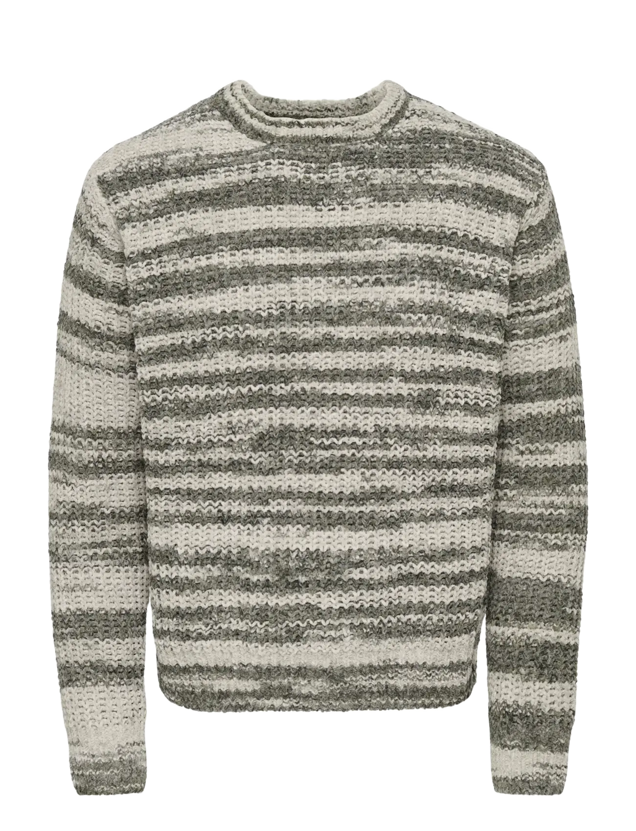 ONLY & SONS - ONSHANK RLX CREW NECK KNIT - beluga - 1
