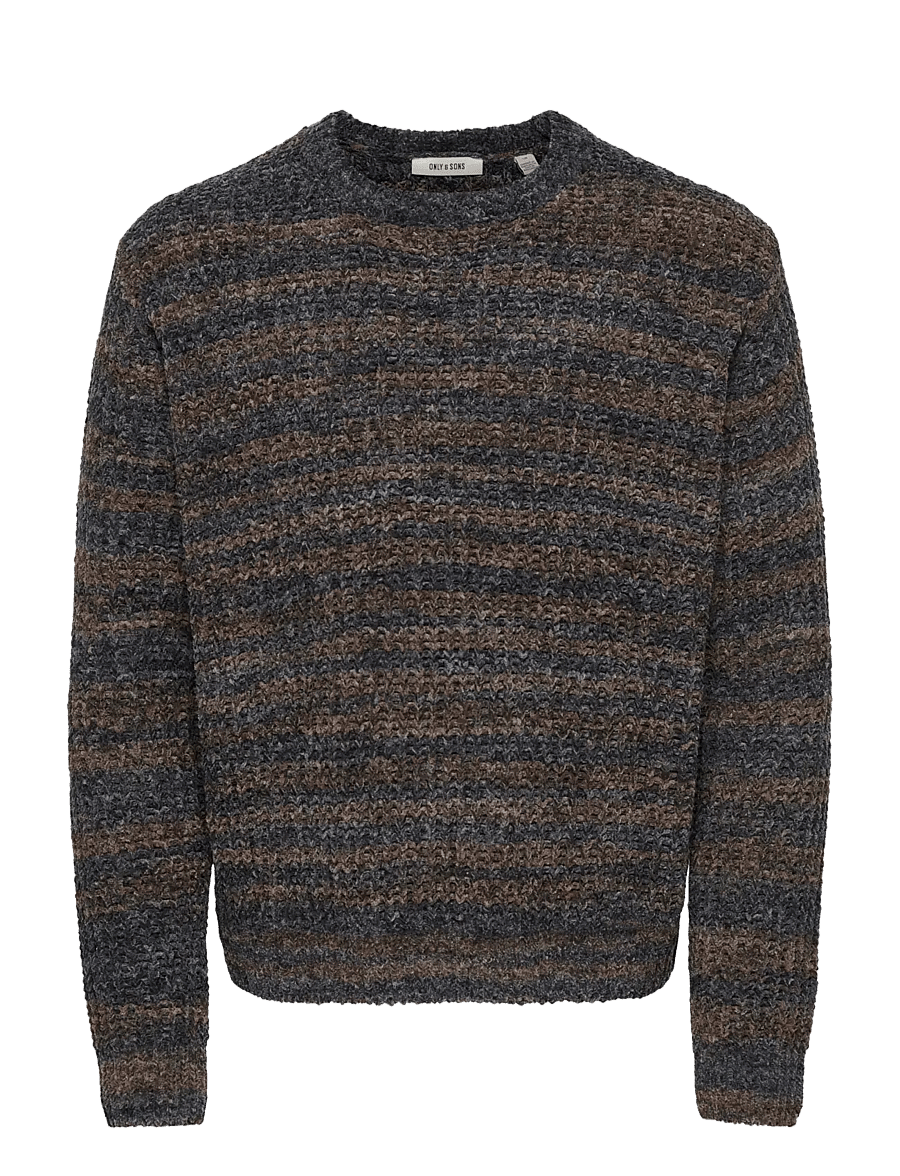 ONLY & SONS - ONSHANK RLX CREW NECK KNIT - Ümara kaelusega - black - 1