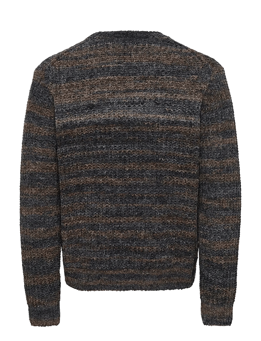 ONLY & SONS - ONSHANK RLX CREW NECK KNIT - Ümara kaelusega - black - 2