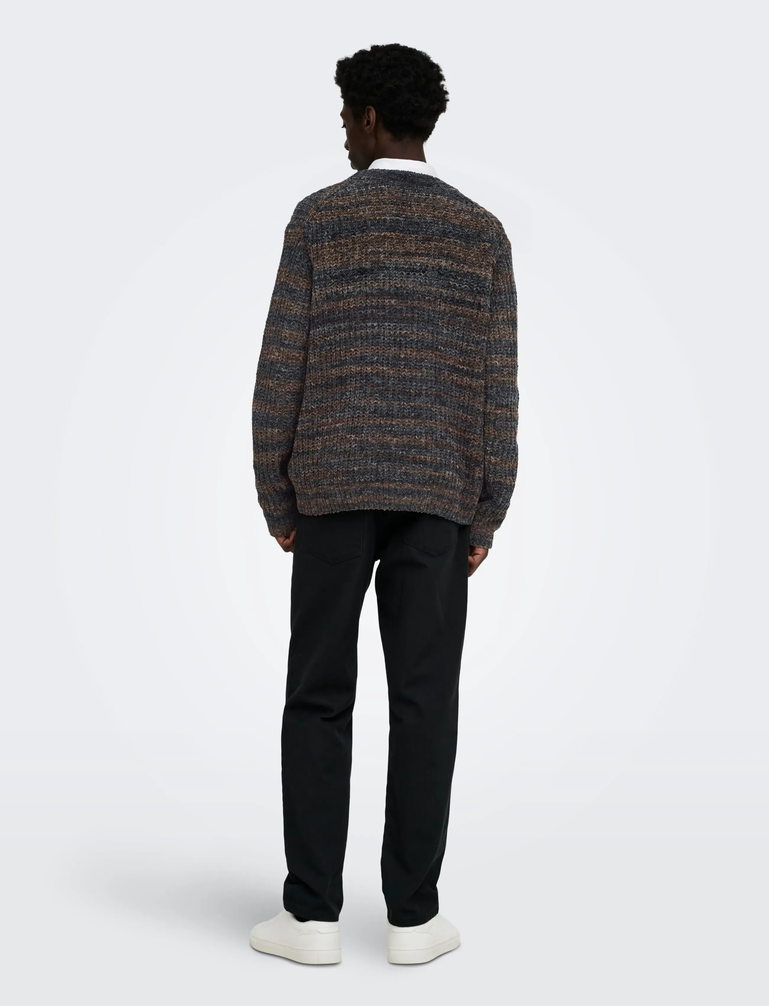 ONLY & SONS - ONSHANK RLX CREW NECK KNIT - Ümara kaelusega - black - 3