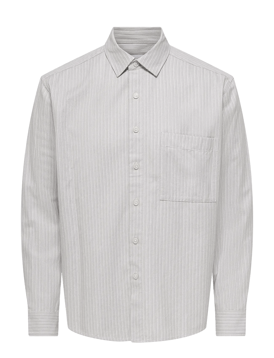 ONLY & SONS - ONSFROME LS SHIRT RLX FRML - silver lining - 1