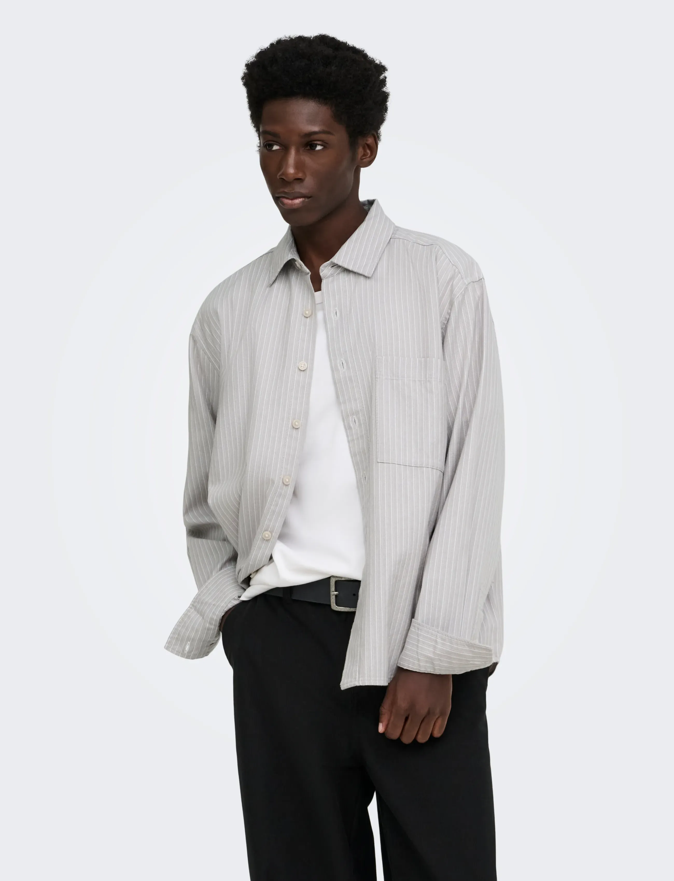 ONLY & SONS ONSFROME LS SHIRT RLX FRML - New arrivals - SILVER LINING / grey