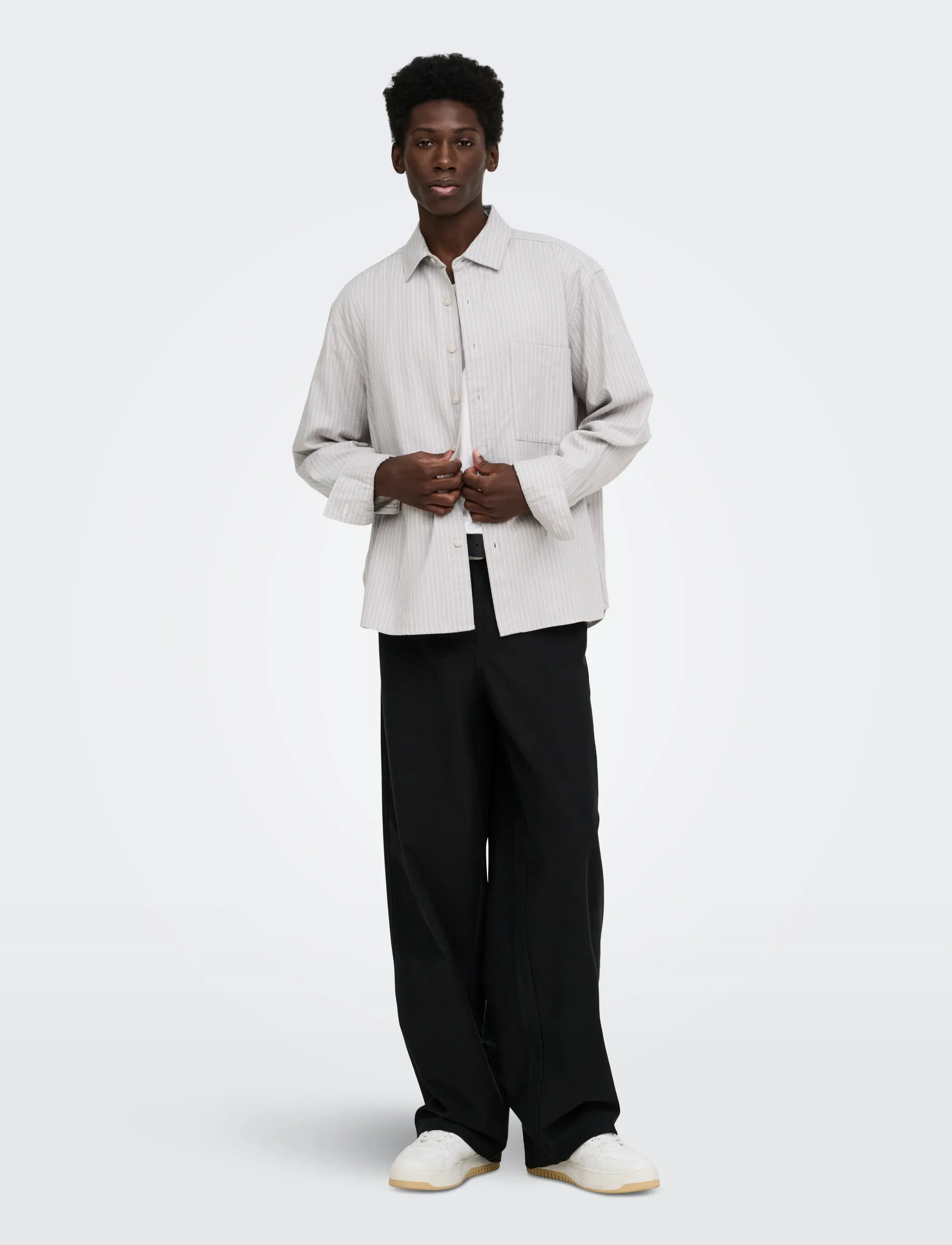 ONLY & SONS - ONSFROME LS SHIRT RLX FRML - silver lining - 4